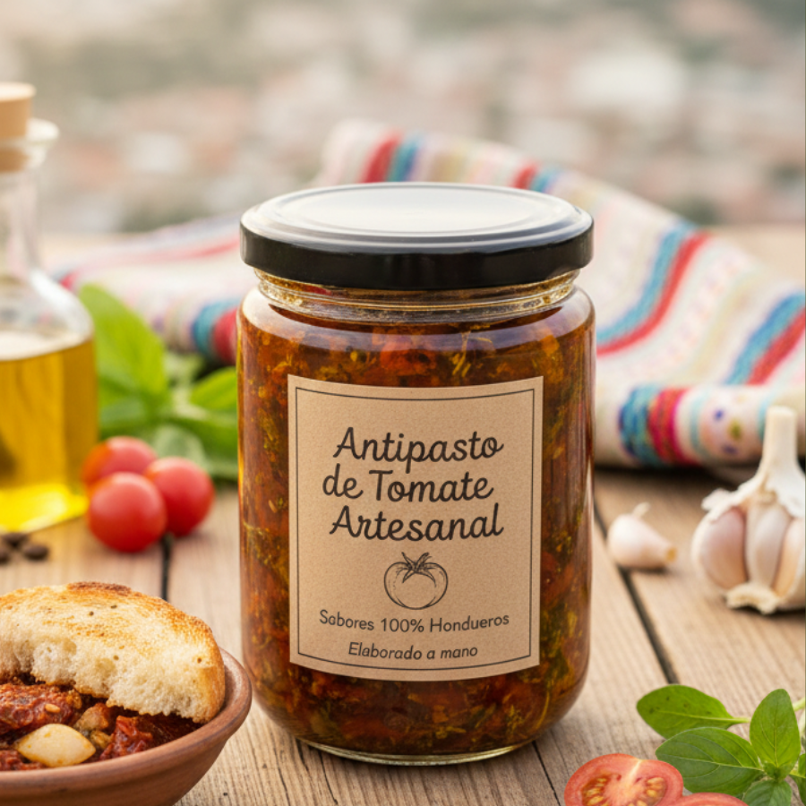 Antipasto de tomate deshidratado